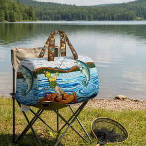 Personalized Gifts For Fishing Lovers, Fishing Quilted Duffle Bag 01tgmg100925