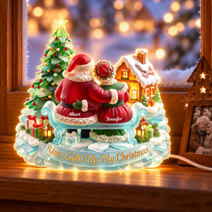You Light Up My Christmas Acrylic Light Box - Personalized Gifts For Couple 08pgqn201026