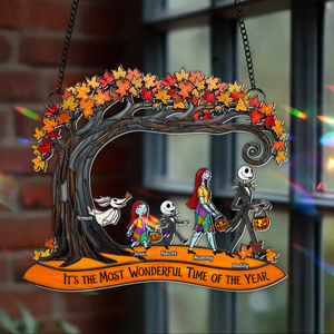 Great Time Of Spooky Family Suncatcher - Personalized Gifts For Family 04OHLU040825-Homacus