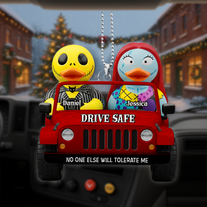 Spooky Couple Drive Safe Car Ornament -Personalized Gifts For Couples 05NALU020825
