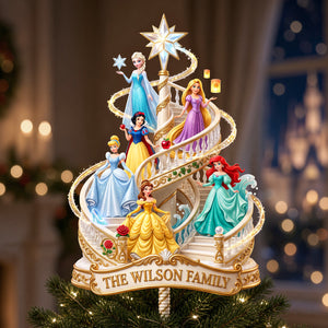 A Stairway Of Princesses Tree Topper - Personalized Gift For Christmas 07TYTA201026