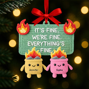 Funny Fire Meme Christmas Ornament - Personalized Gifts For Coworkers 03naqn190825 - Ornament - GoDuckee