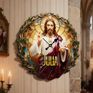 Christian Acrylic Hanging Wall Clock - Personalized Gifts For Christian Lovers 02pata251225