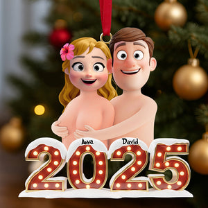 Naughty Couple Ornament Personalized Christmas Gifts 06OHDT151125