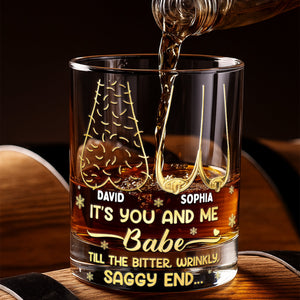 Cheeky Old Couple Drinking Glass - Personalized Gifts For Couples 02NALU181025