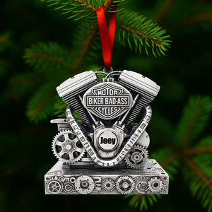 Strong Motorcycle Engine Ornament - Personalized Christmas Gifts For Bikers 02QHLU170925