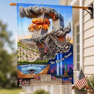 Patriotic Remembrance House Flag - Personalized Gifts For Family 02HUDH280726
