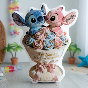 Flower Bouquet Custom Shape Pillow - Personalized Gifts For Couples 03tgta020226