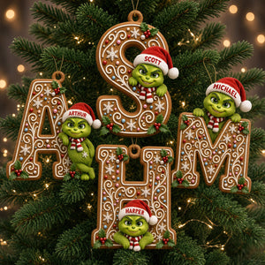 Whimsical Character Initial Alphabet Ornament - Personalized Gift For Christmas 04HUDT100926