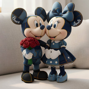 Matching Denim Outfit Couple Pillow - Personalized Gift For Couples 03PGDT031225