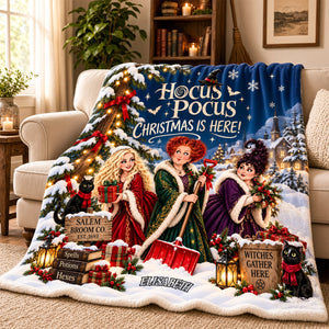 Christmas Witchcraft Blanket - Personalized Gifts For Witch Lovers 04qhdh081026