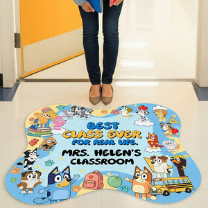 Best Class Ever Shape Doormat- Personalized Gifts For Teacher 02HULU020825
