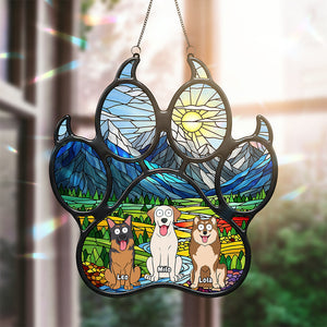 Funny Dog Suncatcher - Personalized Gifts For Dog Lovers 01ohta130825