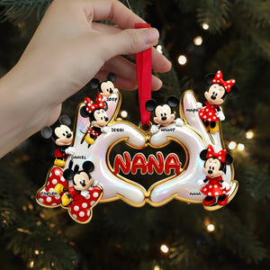 Cute Heart Hands Ornament - Personalized Gifts For Grandma & Mom 06QHLU161025