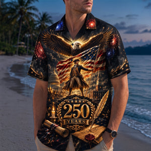 Proud American - Celebrated America 250th Anniversary Hawaiian Shirt - Personalized Gifts For Patriots 03todt090626