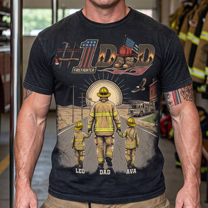 Top Firefighter Dad Shirt - Personalized Gifts For Firefighter Dads 01qhdt260526-Homacus