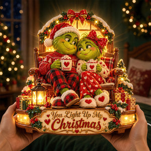 You Light Up My Christmas Acrylic Light Box - Personalized Gifts For Couple 01PGDT261026