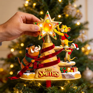 King of the Jungle Acrylic Tree Topper - Personalized Christmas Gifts For Family 05nadt210826