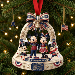 Proud Patriot Family Acrylic Ornament - Personalized Christmas Gift For Family 08tolu310826