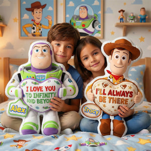 Lovely Characters Custom Shaped Pillow - Personalized Gifts For Couples 02kimg151225
