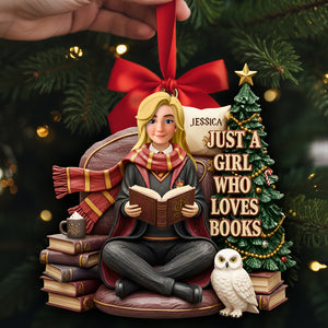 Cozy Book Corner Ornament - Personalized Gifts For Book Lovers 04TOLU071025