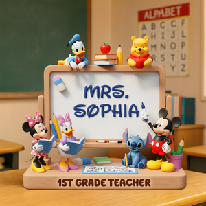 Teacher Desk Acrylic Plaque - Personalized Gifts For Teacher 02NAPU270625