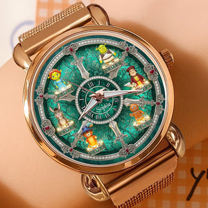 Legendary Swamp Friends Mesh Strap Quartz Watch – Personalized Gift for Animation Lovers 03tgqn210725