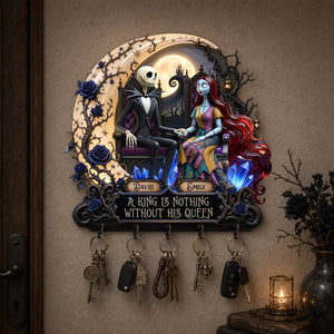 Gothic Royal Couple Acrylic Key Hanger - Personalized Gifts For Couple 01PADH180726