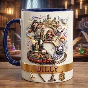 Enchanted Castle Alphabet Initial Letters Accent Mug, Personalized Gifts For Fantasy Lovers 03qhdt190126-Homacus