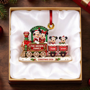 Cute Family Train Acrylic Ornament - Personalized Christmas Gifts For Family 01tydh040926