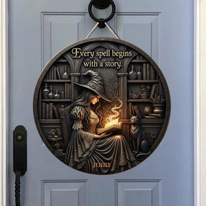 Spooky Metal Sign Personalized Gifts For Witch Lovers 02pgtn180725