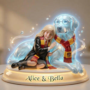 Fantasy Furry Pet And You Acrylic Light Box - Custom Photo Gifts 01naqn180326