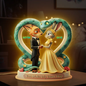 Romantic Woodland Couple Light Box - Personalized Gift For Couples 02PGTA011225