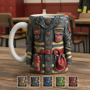Turnout Gear Firefighter Coffee Mug - Personalized Gift For Firefighters 04OHMG301225