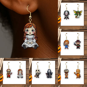 Horror Character Earrings - Personalized Gifts For Horror Lovers 03humg300725