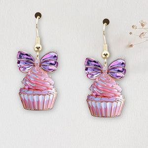 Cute Cupcakes Earrings - Personalized Gifts For Cartoon Lovers 01TGDT080725-Homacus