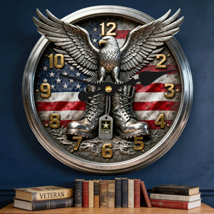 Veteran Acrylic Hanging Wall Clock - Personalized Gifts For Veteran 04toqn231225