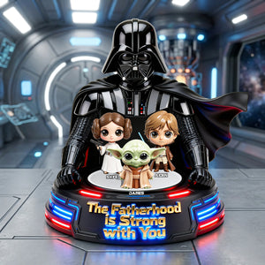 The Fatherhood Is Strong With You Acrylic Plaque - Personalized Gifts For Dad 02huta090526