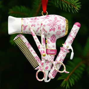 Hairstylist Toile de Jouy Ornament Personalized Gifts for Christmas 05PGDT011025-Homacus