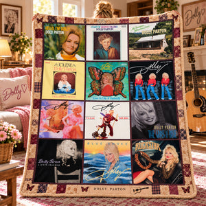 Dolly Parton’s Talented Music Journey Blanket - Personalized Gifts For Music Lovers 05qhlu011026