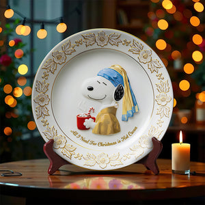 Classic Ceramic Round Plate Personalized Christmas Gifts 07PADT041125
