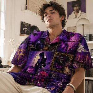 Androgynous Prince Musician Hawaiian Shirt, Personalized Gifts For Music Fans 02qhlu130726
