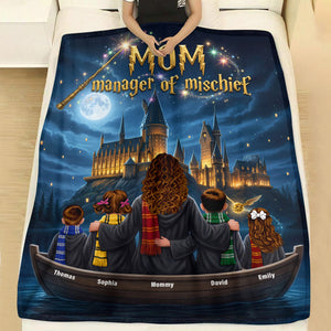 Mom Manager Of Kid Blanket - Personalized Gifts For Mother 02huqn010426