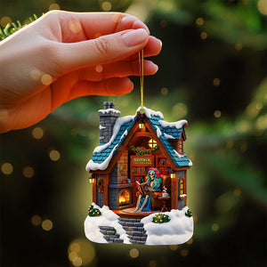 Book Lover Skull Ornament - Personalized Gifts For Book Lovers 03tota110825 - Ornament - GoDuckee