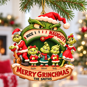 Naughty Family Christmas Ornament - Personalized Gifts For Family 05HAQN081026