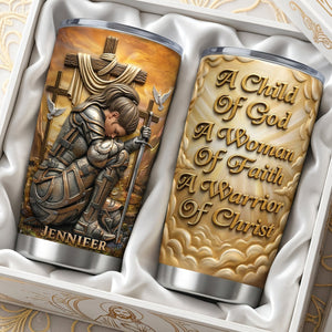 Kneeling Knight Woman Tumbler - Personalized Gifts For Christians 01huta170326