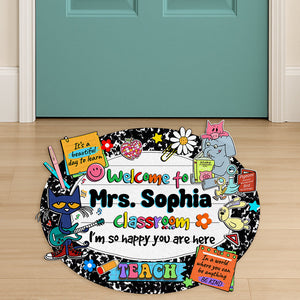 Welcome To Clasroom Doormat - Personalized Gifts For Teachers 01HULU210725