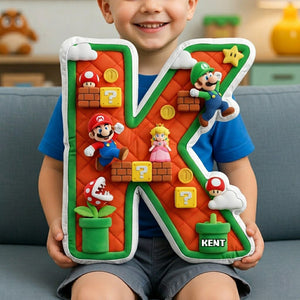 Retro Game Alphabet Pillow - Personalized Gifts For Fans Pillow 02PAQN100426
