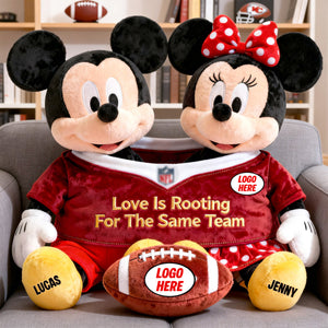 Couple American Football Custom Shape Pillow - Personalized Gifts For Couple 05natn191225