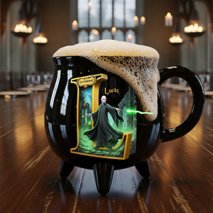 Spellbound Initials Cauldron Mug – Personalized Halloween Gifts For Fantasy Lovers 04HYLU040925